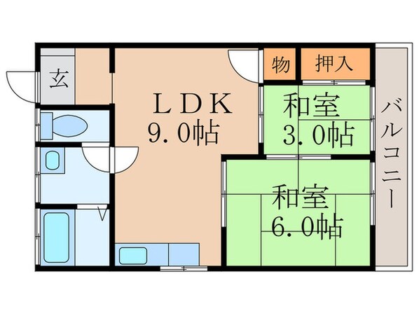 のぞえ荘の物件間取画像